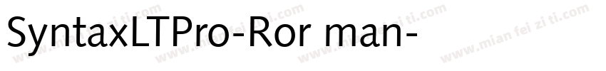 SyntaxLTPro-Ror man字体转换